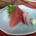 鴨鶴 - 釜飯セットに付く刺身