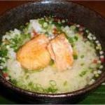 Ochazuke（boiled rice with tea）(salmon, plum, and chanja)