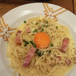 鎌倉パスタ - 厚切りベーコンのカルボナーラ鎌倉風