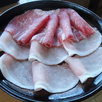 銀座しゃぶ通 マロニエゲート店 - 上牛ロース・無菌豚しゃぶセット