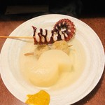 おかめ - 大根、タコ、鳥つくね