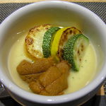 レストラン メルキュール - ｽﾞｯｷｰﾆのﾌﾗﾝ　雲丹添え