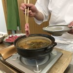 馬場乃町 はやし - お肉をサッとしゃぶしゃぶ。