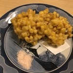 旬菜 おぐら家 - とうもろこしのかき揚げ
