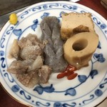 光輪 - おでんの牛筋、こんにゃく、ちくわ