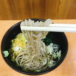 Sobadokoro Minori - 冷やしたぬきそば  麺リフト