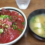 ごはん処 藤井堂 - [数量限定] 市場の 生まぐろ丼 (税込)500円　お汁付きです(2018.07.12)