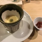 旬美にしかわ - 茶碗蒸し。カツオ梅で。