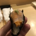 旬美にしかわ - 海苔で巻いて頂きます。