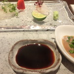 日本料理 TOBIUME - お造りの調味料