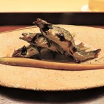木山 - 焼き物　鮎　紫人参奈良漬け