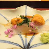 木山 - 造り　黒鯒　ウメイロ　根室紫雲丹