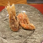 蕎麦　もり木 - 脱皮したばかりの牡丹海老の南蛮漬け