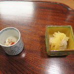 なる屋 - 30年7月　白ずいき、玉蜀黍すり流し