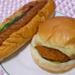 ミヤモトたいやき店 - ドックバーガーとチーズバーガー