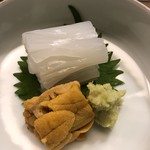 割烹 白鷹 - 白イカと赤ウニ