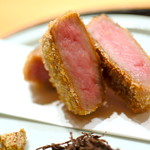 肉割烹 上 - 神戸牛タン元のカツレツ