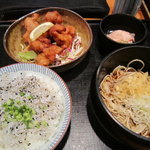Hakuan - 【2011年7月】[ランチ]鶏のからあげとしらす飯＋ミニ蕎麦