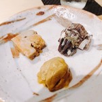 鮨 はしもと - 2018.6.  長崎県壱岐産 赤海胆 & 鮟肝 & 蝦蛄