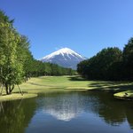 河口湖カントリークラブ - コースから望む富士山