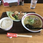 花ひなたに咲く - ランチ ラーメン(塩)から揚げ定食