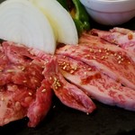 あがり屋 - 「あがり屋盛り」山形牛切り落し