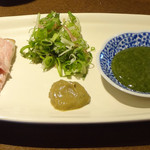 麺や 虎徹 - 潮つけ 薬味