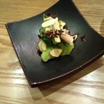 鮨 おくの - 帆立とそら豆の黄味酢和え♬