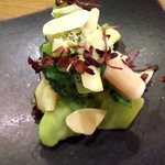 鮨 おくの - アーモンドがアクセントになって…黄味酢って、なんて美味しいの♡