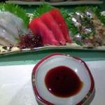 日本料理 四季の花 - ゴチ、マグロ、うるめイワシの刺身3品盛り