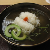 銀座 小十 - 鱧 ジュン菜 小ﾒﾛﾝのお椀