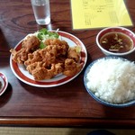 大雅飯店 - 唐揚げ定食(ご飯ちょっと多め)