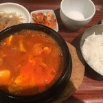 韓のおしり - 鶏スンドゥブ(*´ω`*)ランチセット 3辛