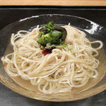 白 - 箸休:青しば冷麺 青梅 胡瓜 紫蘇