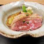 白 - 強肴:倭鴨と大和丸茄子の治部煮