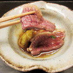 白 - 強肴:倭鴨と大和丸茄子の治部煮