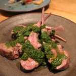 原価ビストロBAN！ - ラムチョップ（パクチーソース）