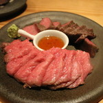 原価ビストロBAN！ - イチボとランプのローストビーフ盛り合わせ