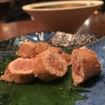 チカノミ - 青森内山のたらこのレア焼き 734円。