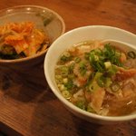 炭火焼ジンギスカン ポッケ - 鶏ポン茶漬け＋キムチ