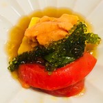 色鮮やかなとうもろこし豆腐