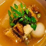 祇園もりわき - 鰻と冬瓜と里芋の餡掛け