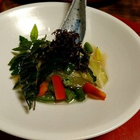 草喰 なかひがし - ◎賀茂茄子　いんげん　パプリカ　昆布　山椒の葉