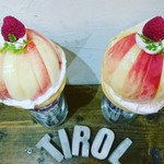 クレープリー チロル - 浅間白桃7月限定クレープ￥1300
