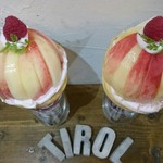 クレープリー チロル - 浅間白桃7月限定クレープ￥1300