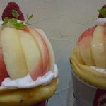 クレープリー チロル - 浅間白桃7月限定クレープ￥1300