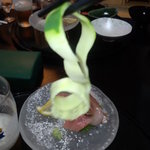 花鐘亭 はなや - 料理とキュウリの桂剥き　　【　２０１１年７月　】