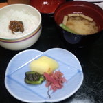 花鐘亭 はなや - ご飯とみそ汁　【　２０１１年７月　】