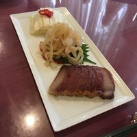 華正樓 新館 - 前菜３品(白菜の甘酢漬け、クラゲの冷菜、焼豚）