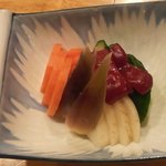 旭寿司 - いつもたべちゃう自家製糠漬けです。